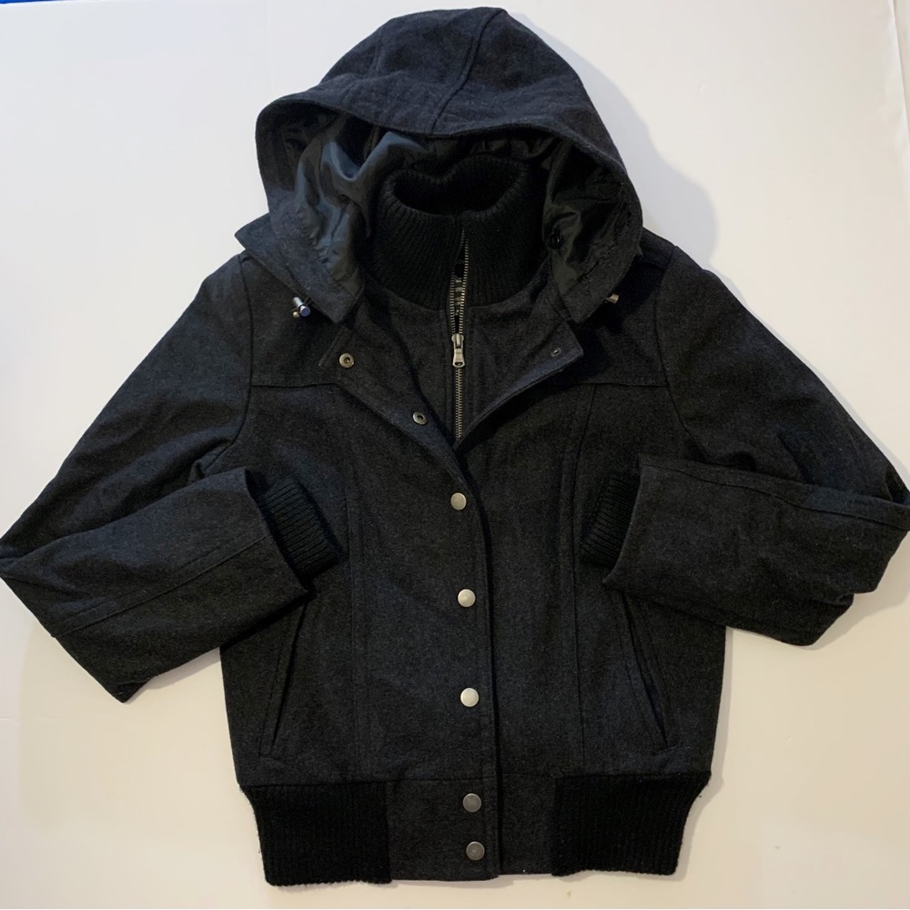 New York & Company Wool Blend Bomber Jacket